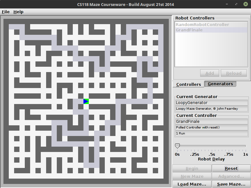 Solved maze with loops